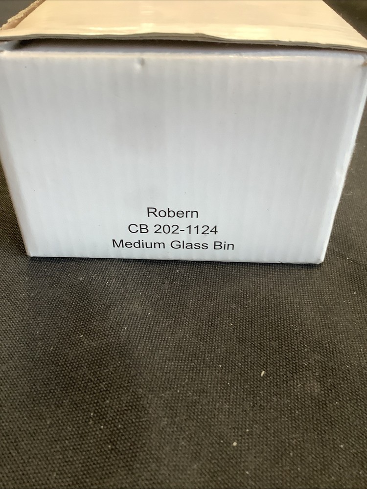 Robern Medium Glass Bin for Bathroom. CB202-1124. ARGYLE.