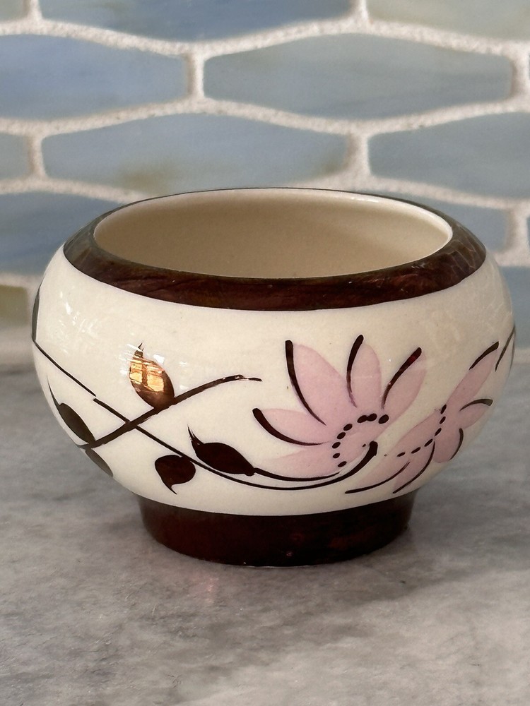 Lancaster Sandland Vintage Luster Hand Painted Floral Open Sugar Hanley England