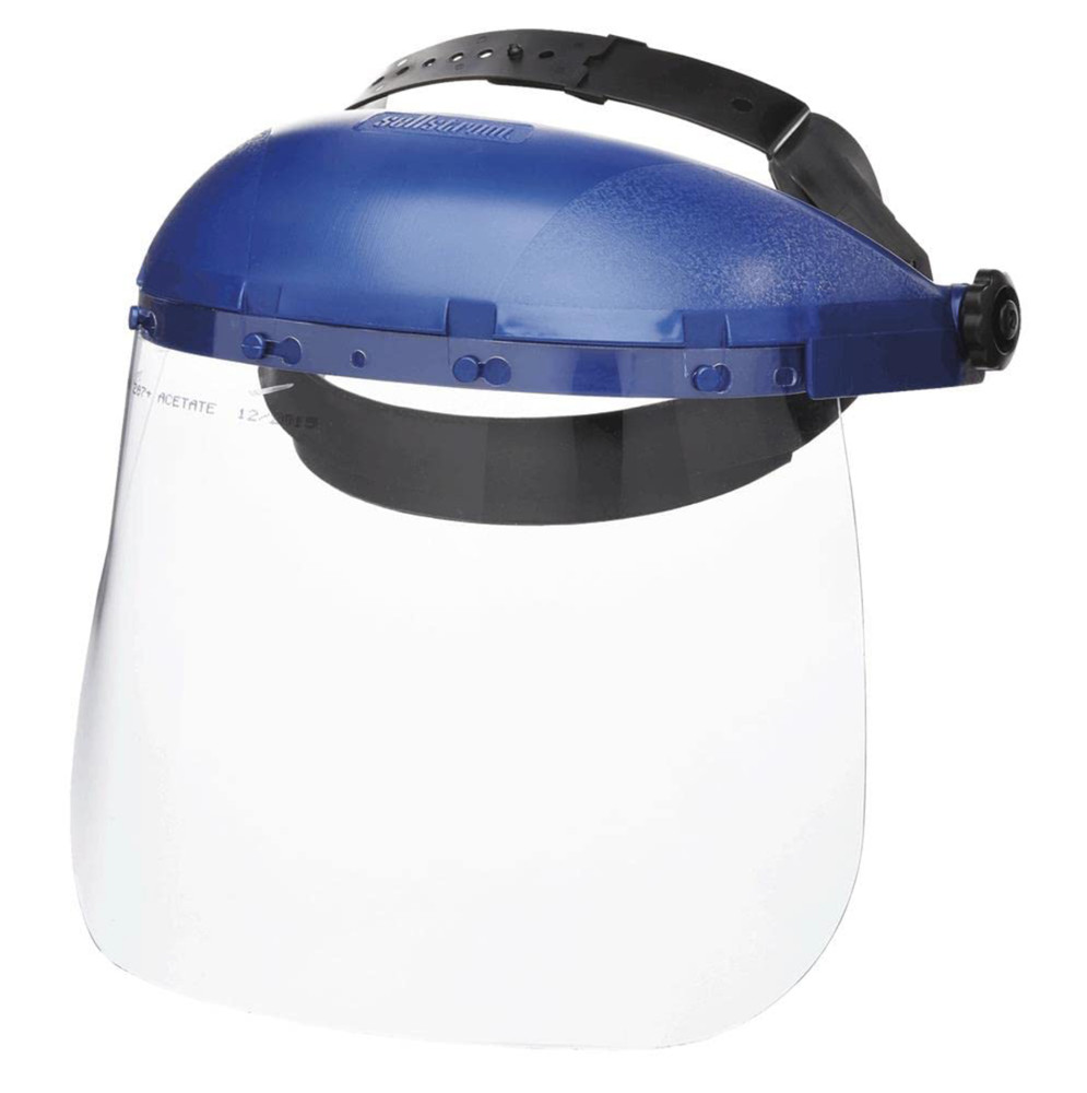 New in Package 39110 Sellstrom Face Shield Clear Adjustable Reusable