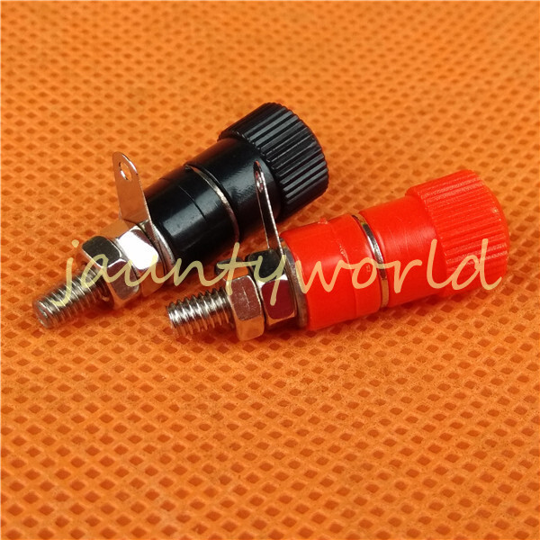 2PC Small speaker Audio Cable Binding Posts Insulated Banana Plug