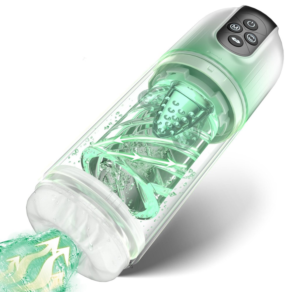 Male Masturbaters Automatic HandsFree Rotating Cup Thrusting Stroker Lubricants