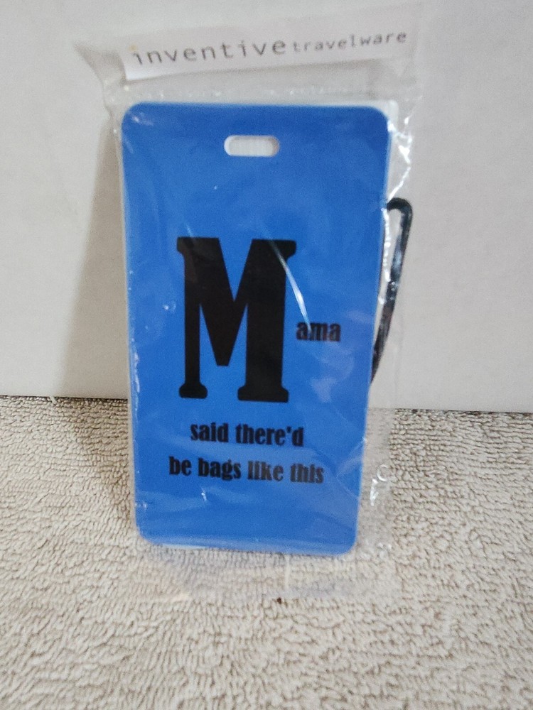Inventive Travelware " Mama..." Blue Luggage Tag