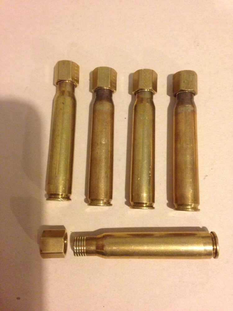 5 custom brass speed loaders for loose muzzleloader powder 70-75 Grain Cap.