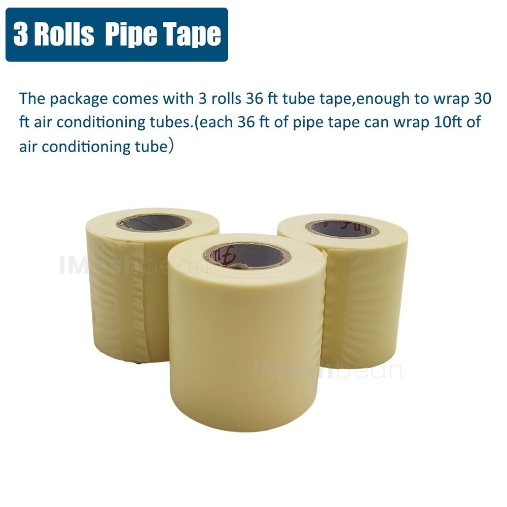 25FT 1/4"x3/8" Insulated Copper Ductless Mini Split Line Set w/25FT Control Wire