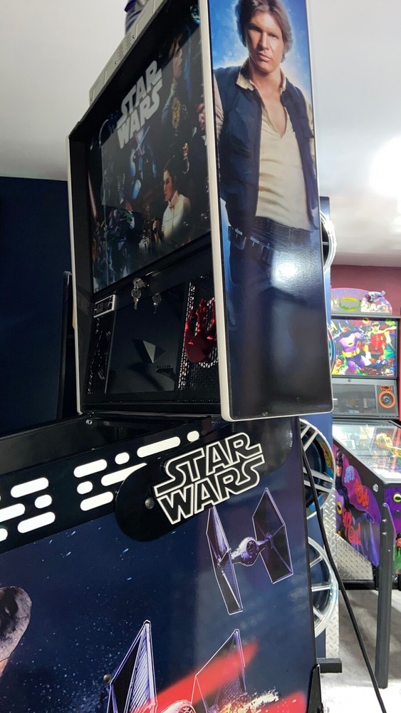 Star Wars Pinball Mod Back Box White Hinge 3D Logo Mod(pair)