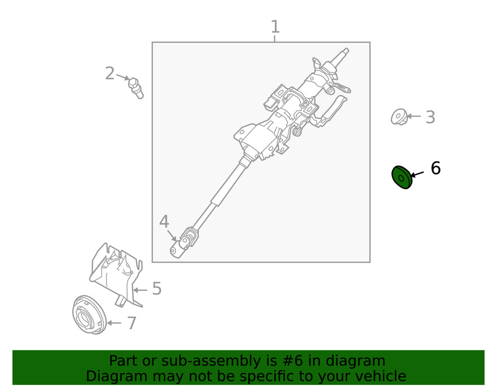 Genuine Ford Steering Column Nut N806423S424
