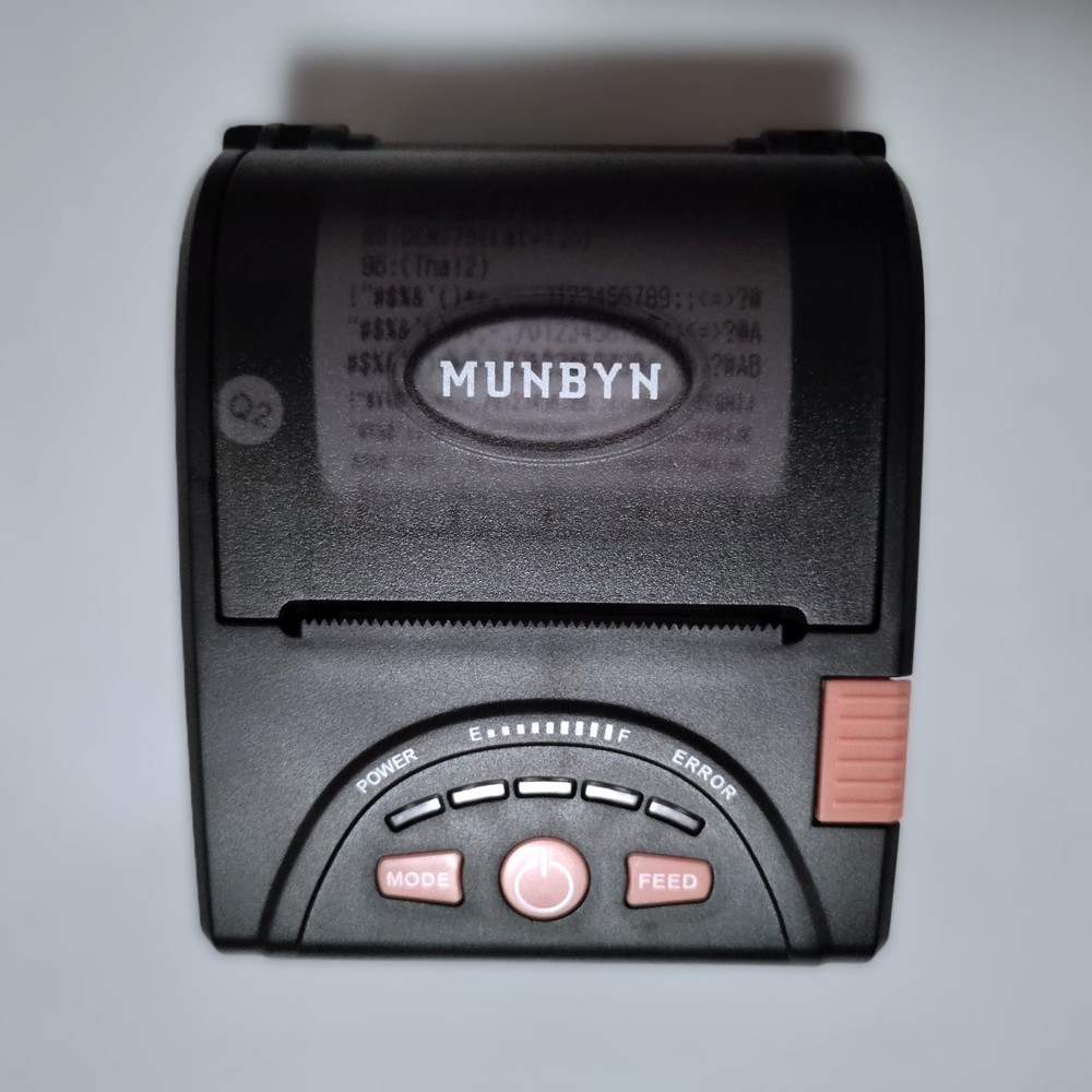 MUNBYN Bluetooth Receipt Mobile Printer, POS, Portable for Android/Windows, 58mm