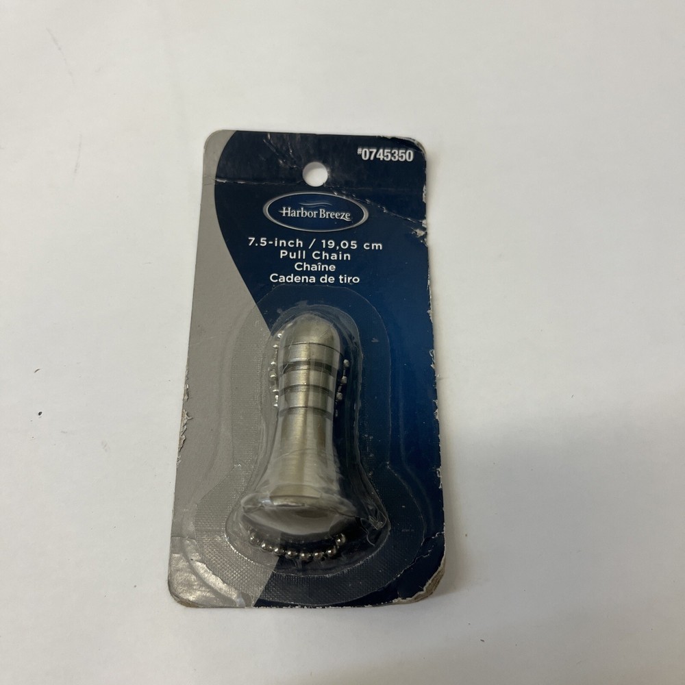 BRUSHED SILVER COLOR HARBOR BREEZE PULL CHAIN 7.5"