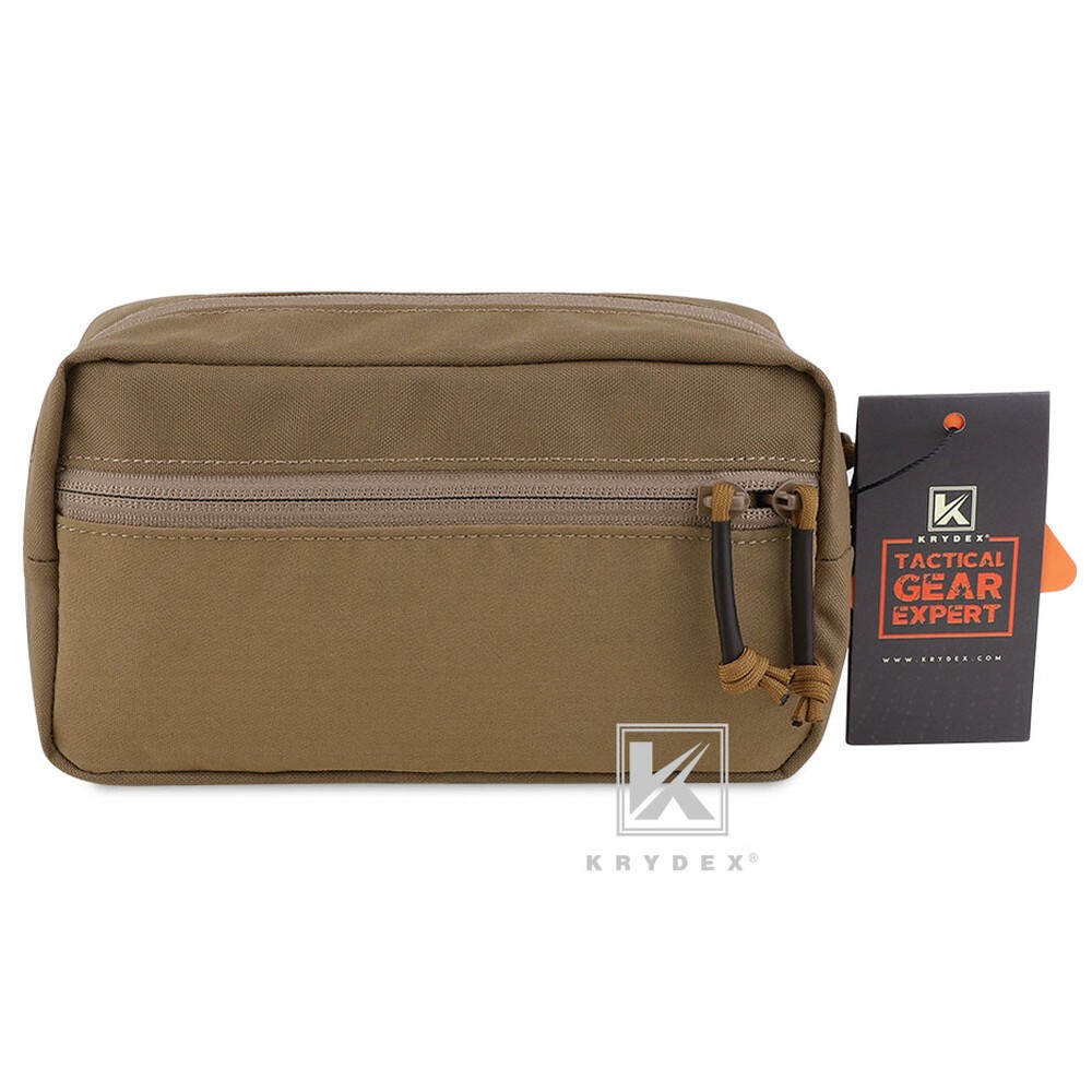 KRYDEX Tactical Drop Pouch SACK Dump Pack Hook & Loop For Chest Rig Coyote Brown
