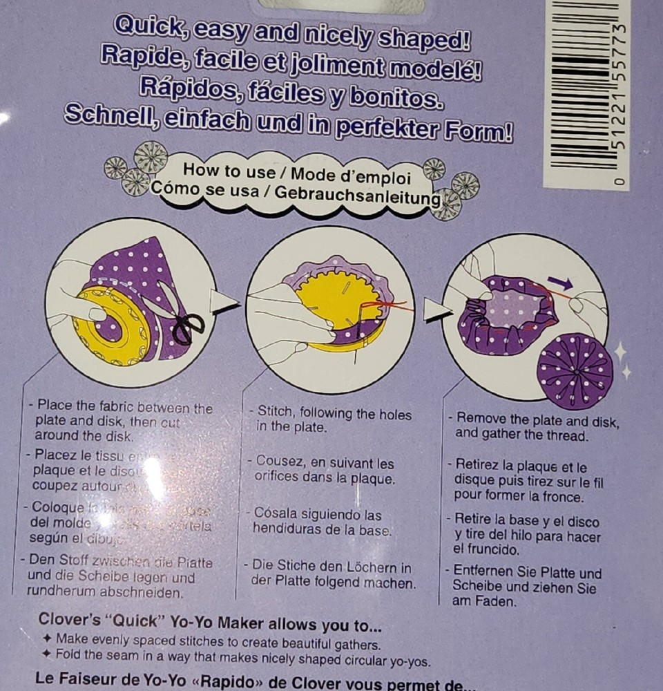 Clover Quick Yo-Yo Maker-Round 2-3/8" -8703