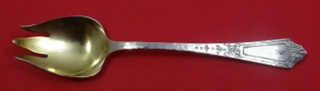 Pattern A by Gorham Sterling Silver Ice Cream Fork Gold Washed 5 3/8"