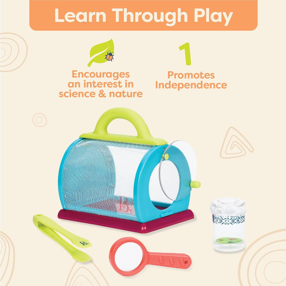 - Bug Bungalow Insect Catching Kit with Mesh Case, Magnifying Container, Tweezer