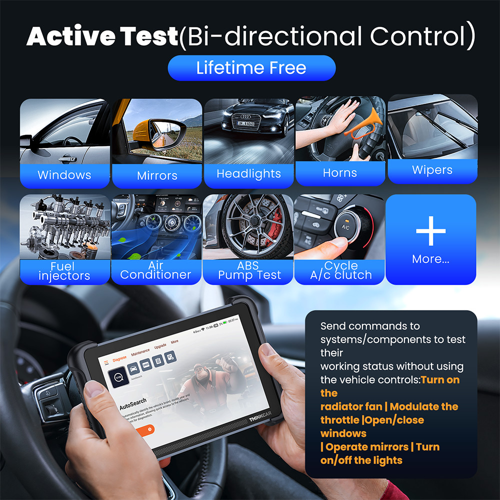 🔥ThinkScan 689BT Car Diagnostic OBD2 Scanner All System Scan Tool Action Test