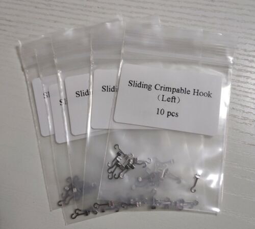 10 Pcs Dental Orthodontic Sliding Crimpable Hook Long Curved Left/Right Hook