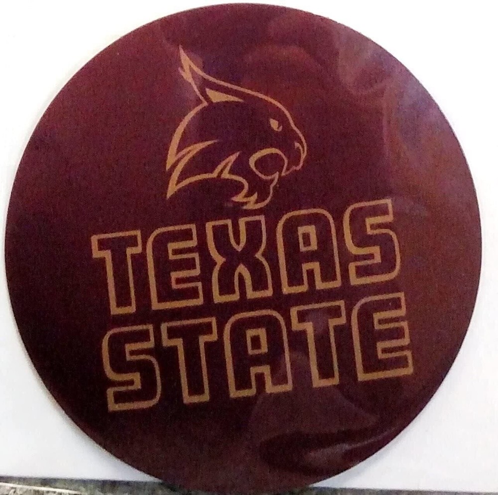 Texas State Bobcats Magnet RR 4" Round Vinyl Auto Home Window Glass...