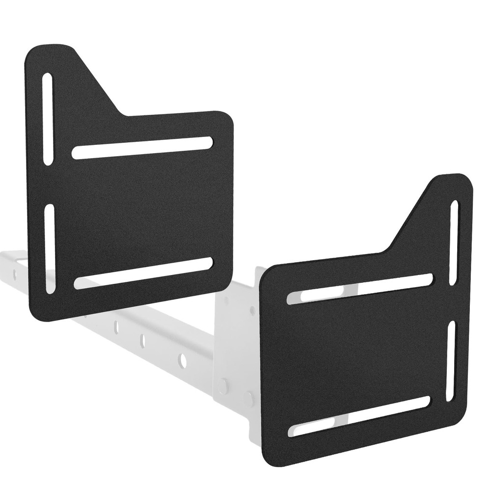 VANROUG 2 Pcs Bed Frame Brackets for Headboard, Adapter Black