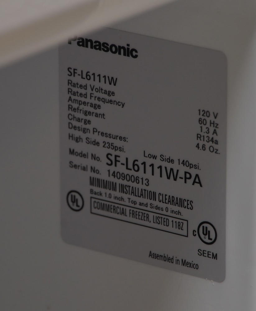 Panasonic SF-6111W Lab Freezer (FA3)