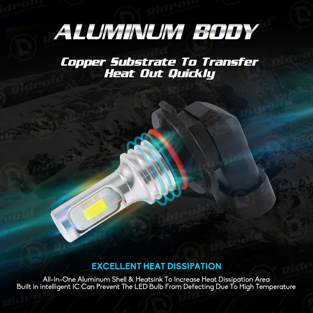 For Mazda 3 2004-2008 2009 4X High/Low Beam LED Headlight Bulbs 6000K Combo Kit