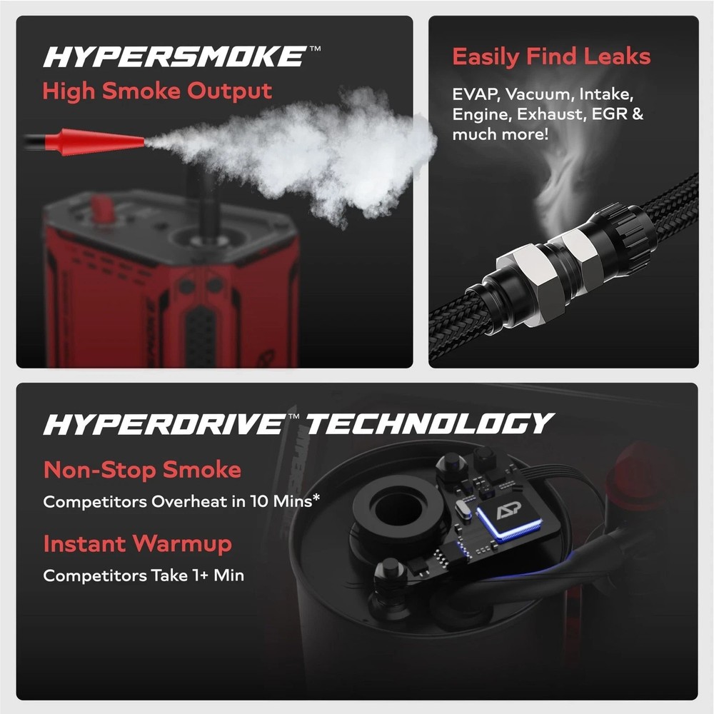 Smoke Machine Leak Detector w/built-in pump - EVAP Vacuum Intake Engine Exhaust