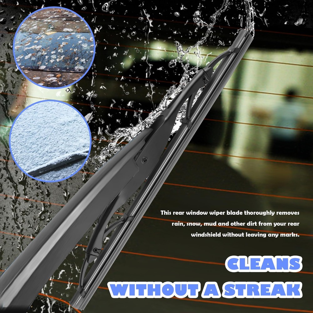10 Inch Rear Wiper Blade Replacement,High Performance Rear Windshield Wiper Blad
