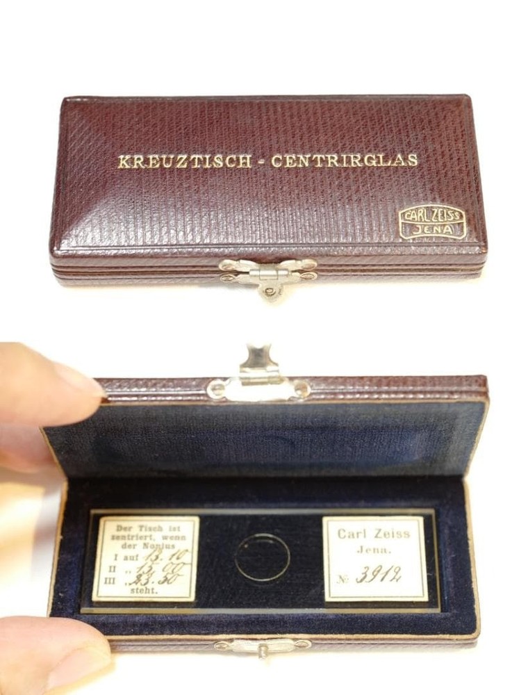 Antique Microscope Accessory – Carl Zeiss Cross Table Centering Glass