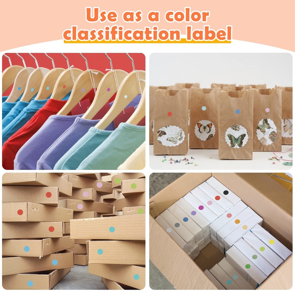 6720 PCS Small Dot Stickers Round Color Coding Labels Circle Dot Stickers Lab...