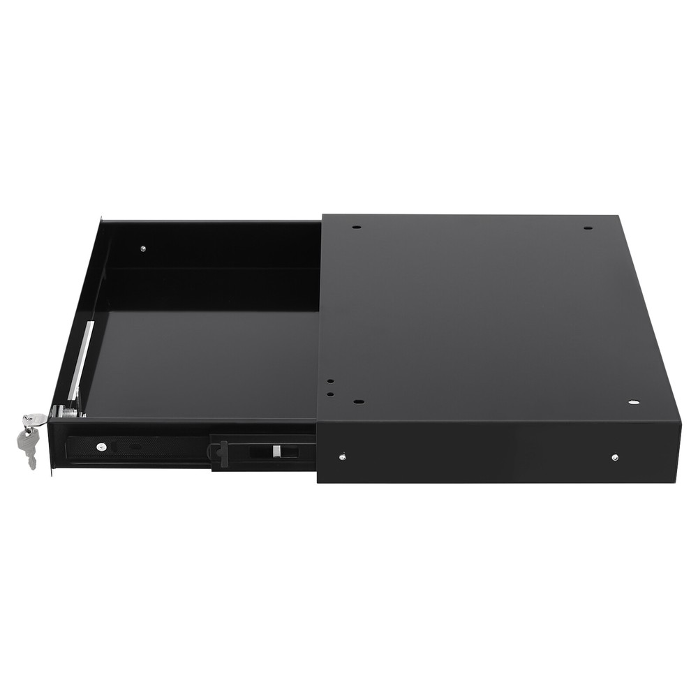 Under Desk Sliding Pull-Out Drawer Organizer - Space Saver with Lock