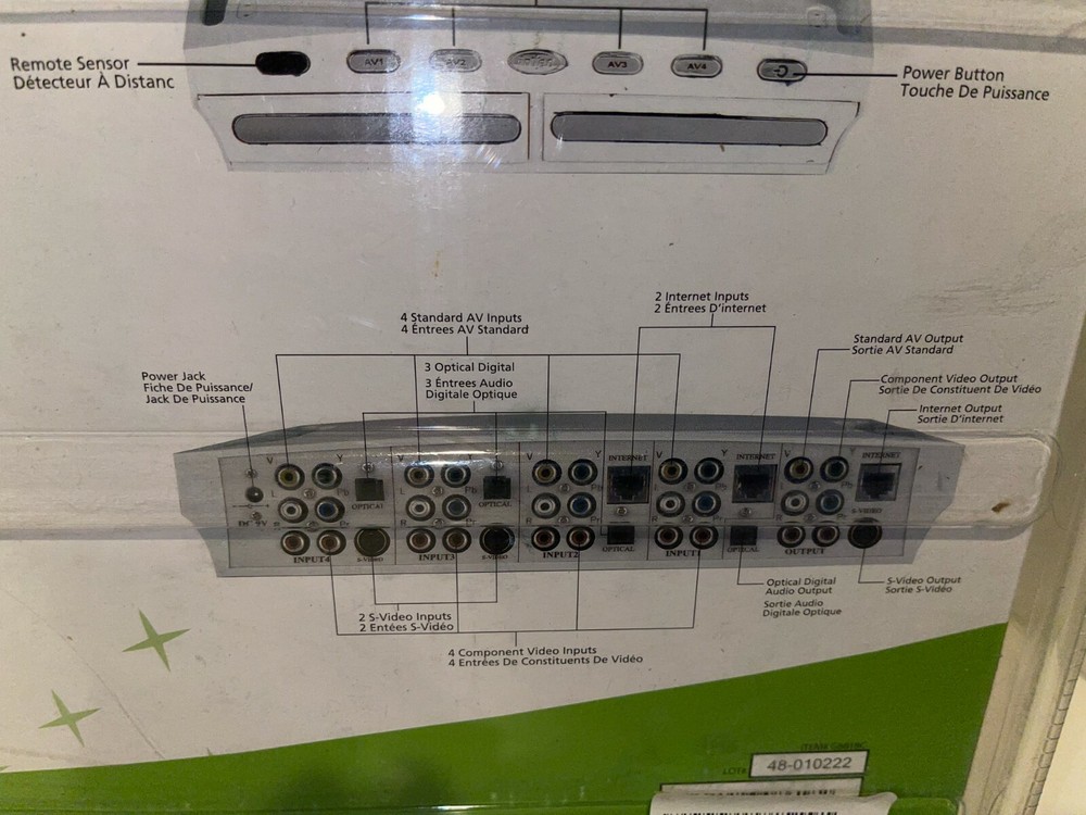 Intec wireless AV selector Xbox 360 Storage AV Switch 4 input component or RCA