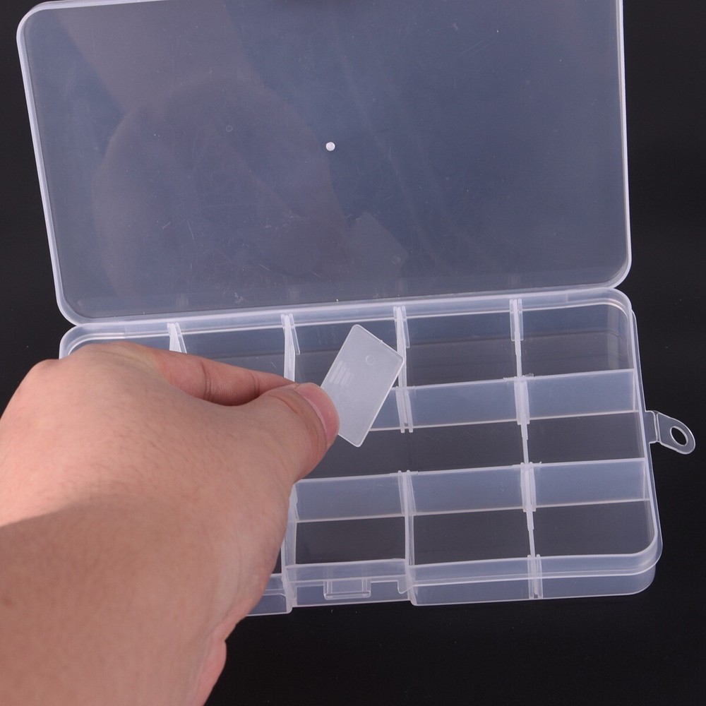 8/10/15/24/36 Removable Compartment Organizer Container Bead Storage Plastic Box