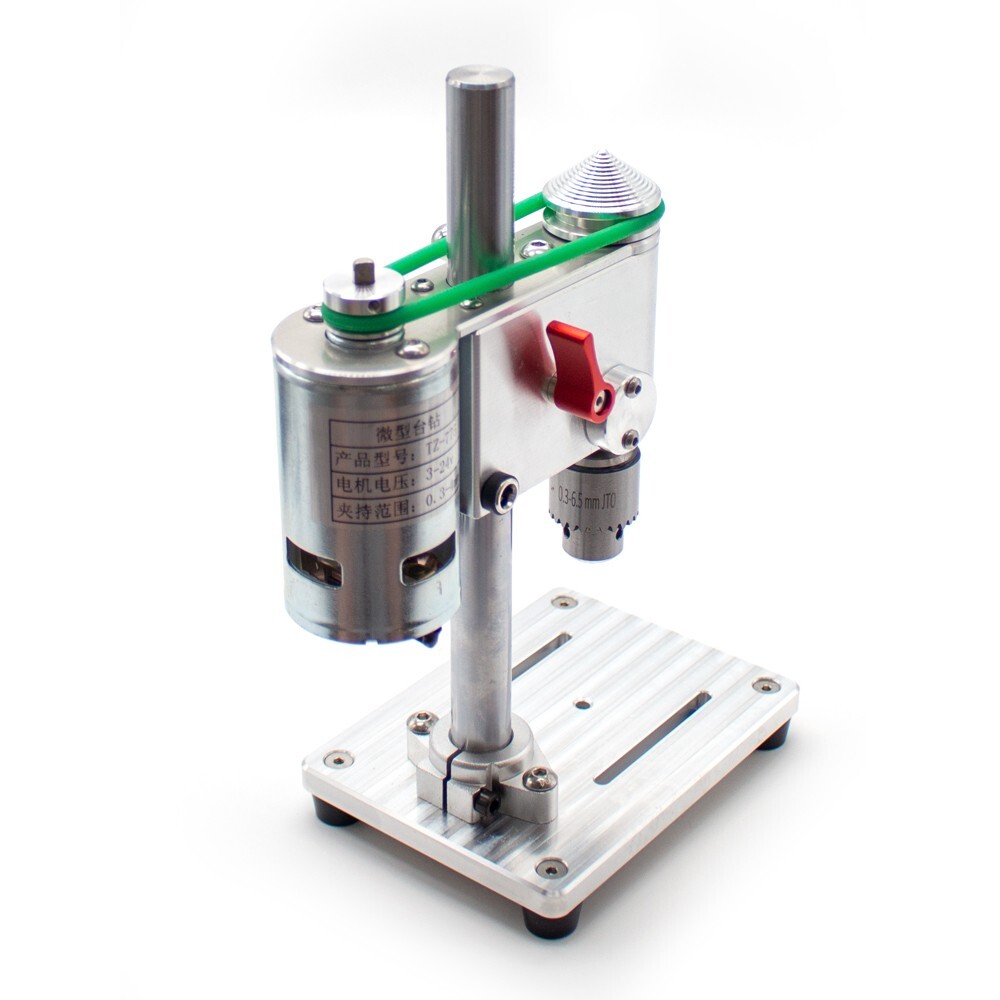 Micro Bench Drill 0.3-4MM Drilling Machine Watch Repair Tools with Power Adapter