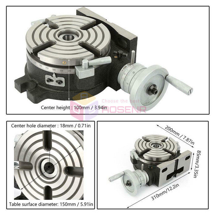 HV6 150mm Horizontal and Vertical Rotary Working Table Mill & Drill Machine