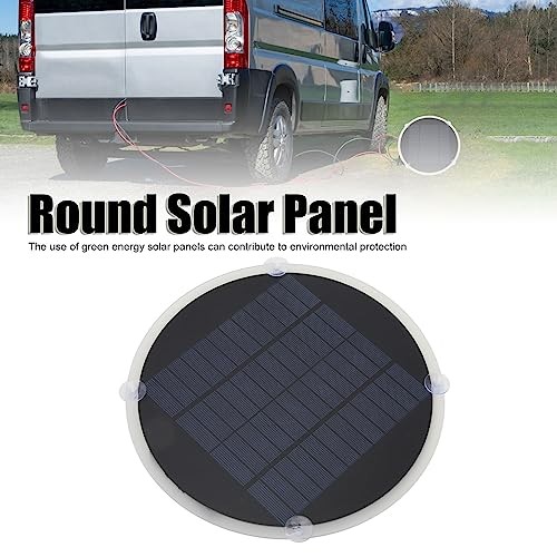Round Solar Cell Panel, 12V Portable Round Solar Panel with High Output