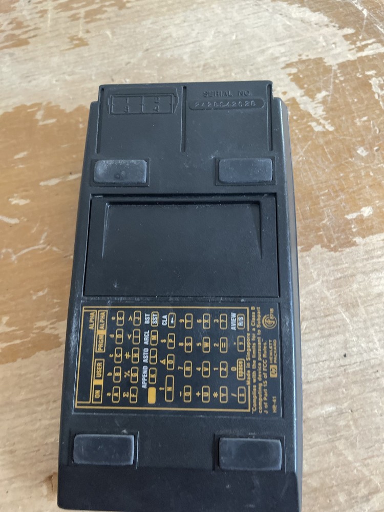 Hewlett Packard HP 41C Calculator Tested/Works No Memory Modules