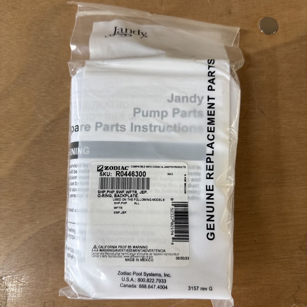 Zodiac R0446300 Backplate O-Ring Replacement for Select Zodiac Jandy Pool & Spa
