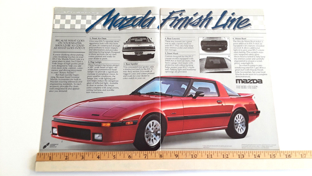 MAZDA RX-7 1985 ORIGINAL 2 PAGE AD