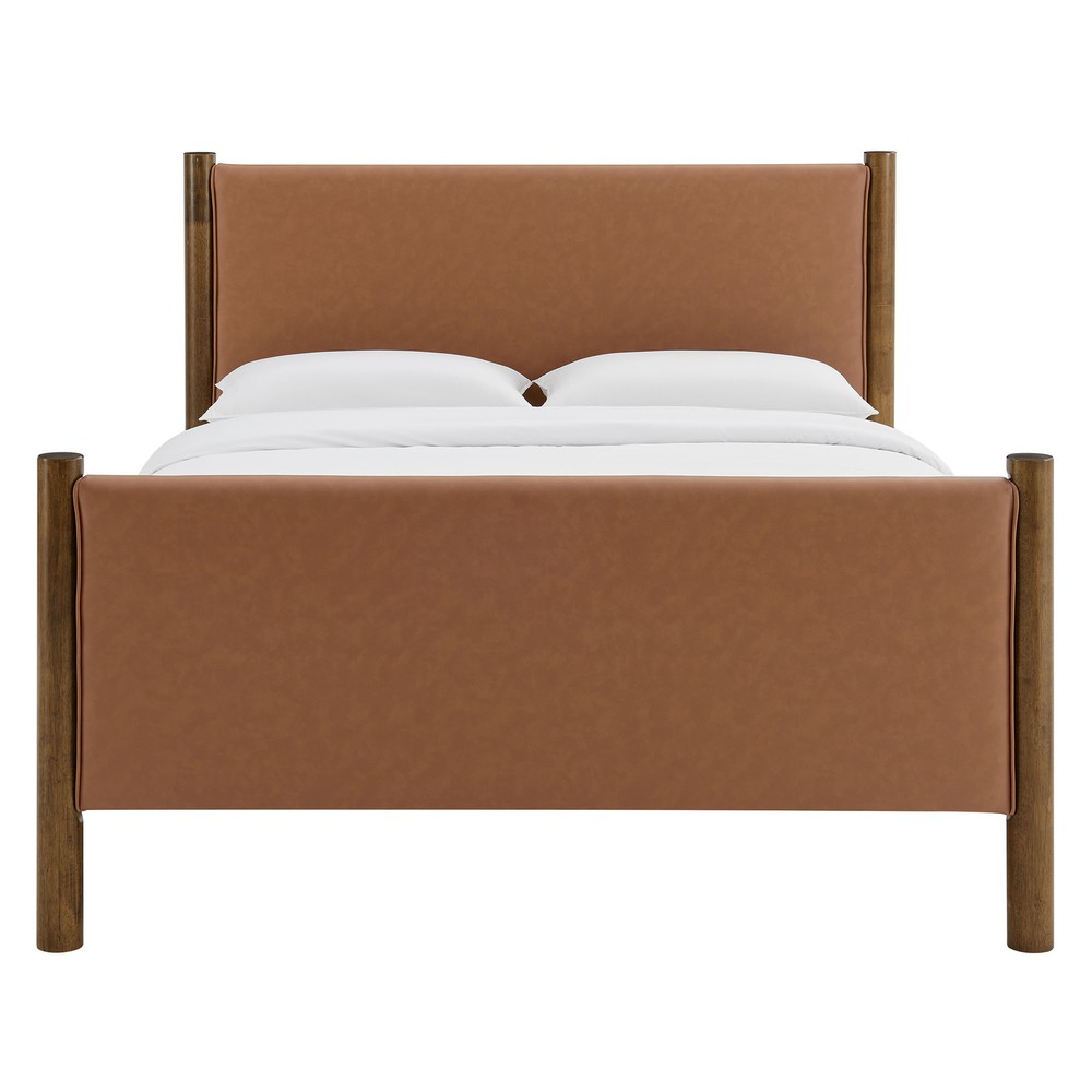 Maven Platform Bed in Tan Walnut