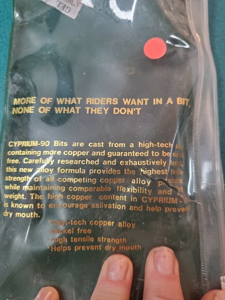 ^ KORSTEEL CYPRIUM-90 SNAFFLE BIT