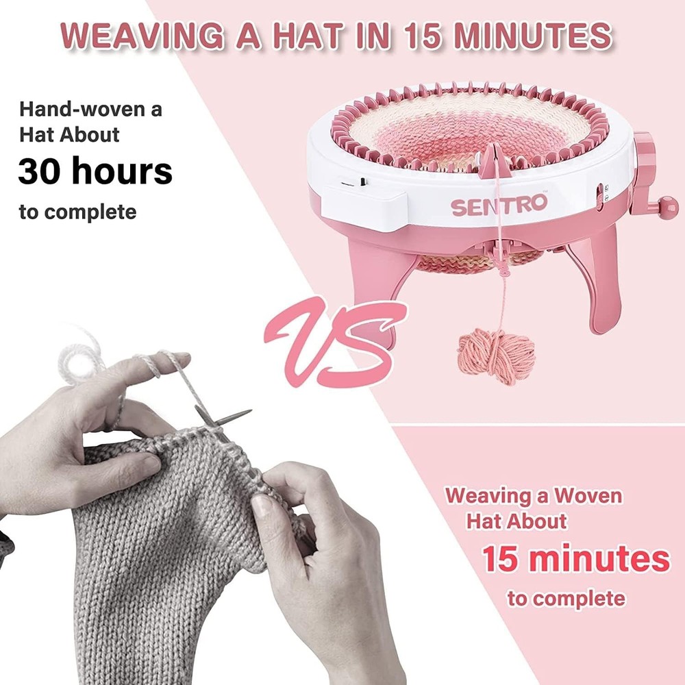 Creative Knitting Kit: 48 Needle Machine for Quick and Easy Handmade Accessories