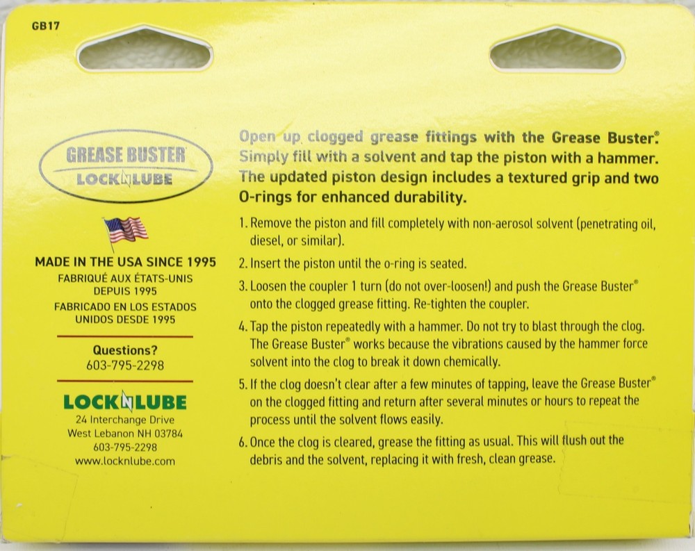 LOCK N LUBE GREASE BUSTER