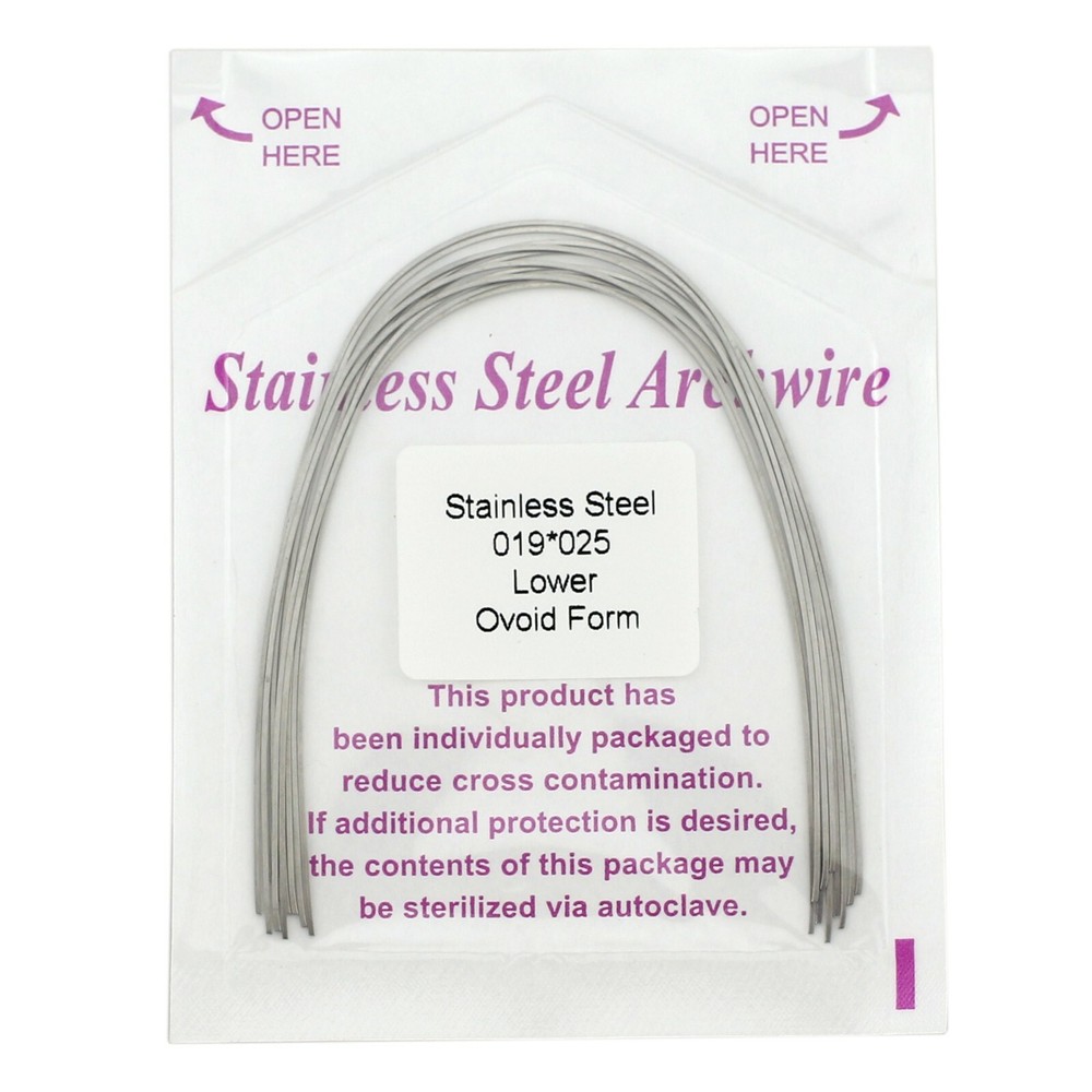 Dental Orthodontic Stainless Steel Arch Wire Round Rectangular Ovoid Upper/Lower