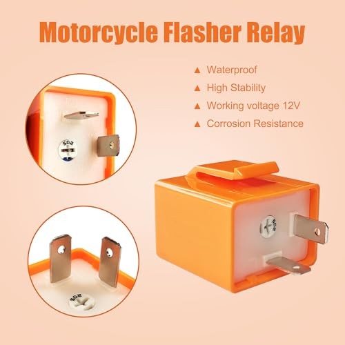 2Pcs 2-Pin 12V Speed Adjustable LED Electronic Flasher Relay Fix Motorcycle