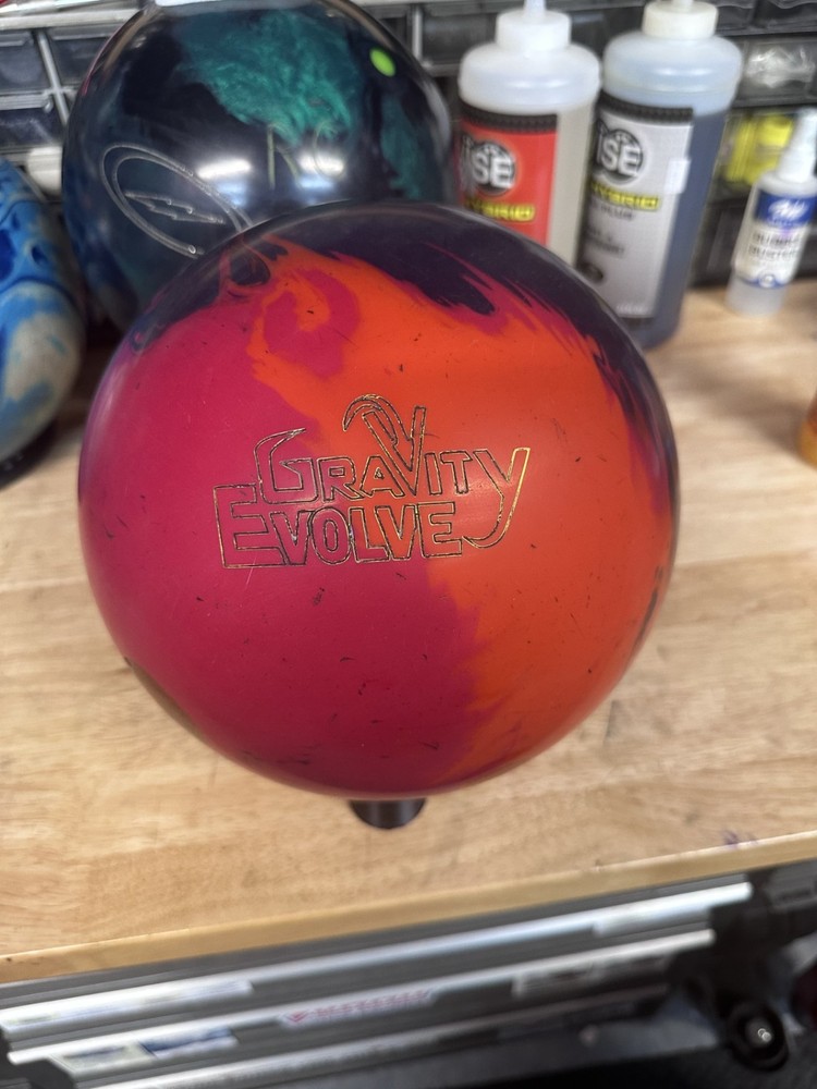 *USED - Bowling Ball - 14lb Storm "GRAVITY EVOLVE" - PLUGGED AND RESURFACED