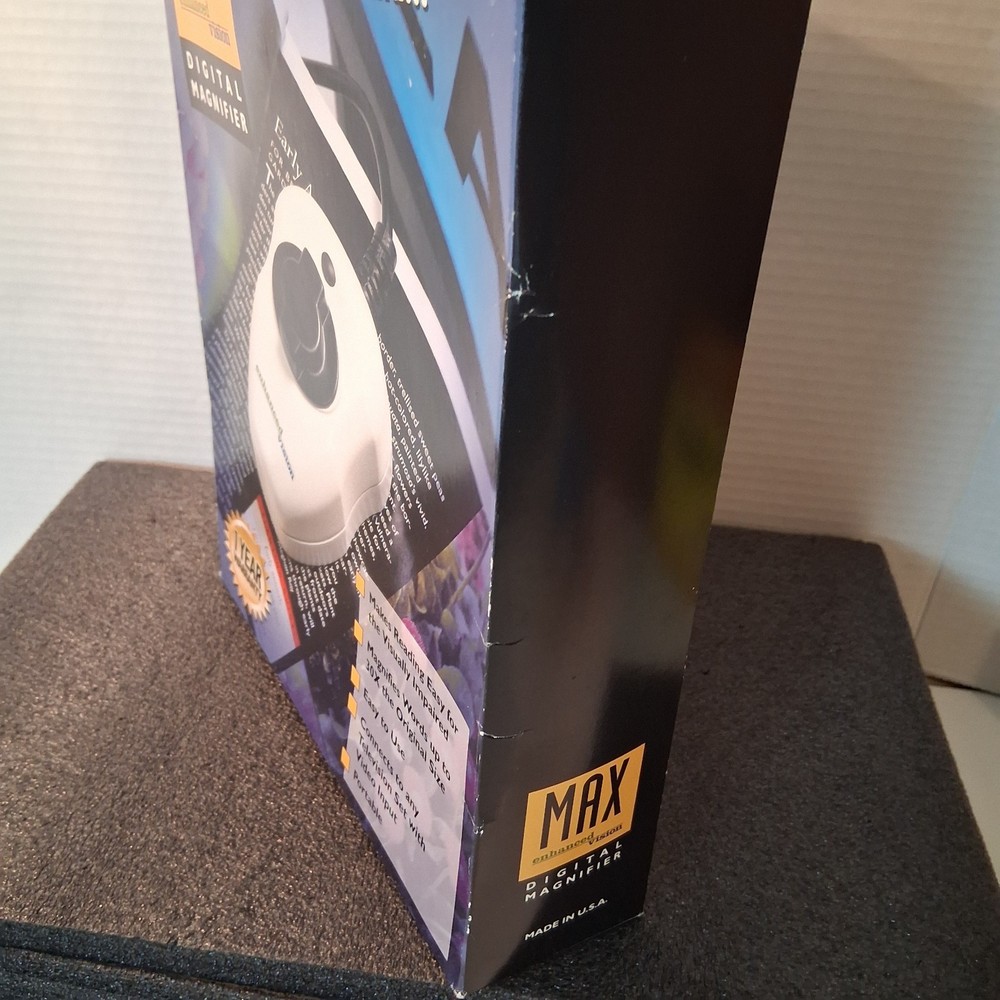 Enhanced Vision MAX Portable Magnifier Black White BW, A Low-Vision Assistance