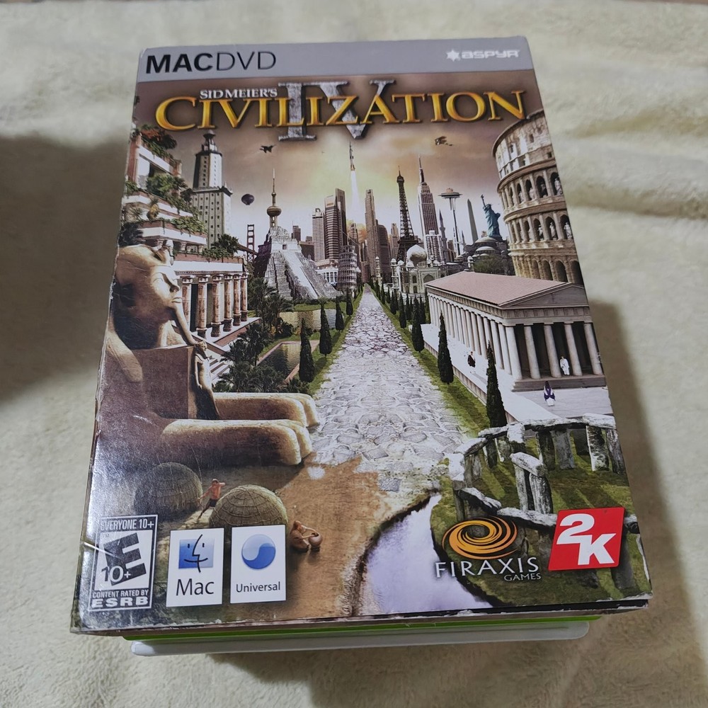 Sid Meier's Civilization IV DVD Keep Case Mac Universal Firaxis 2K