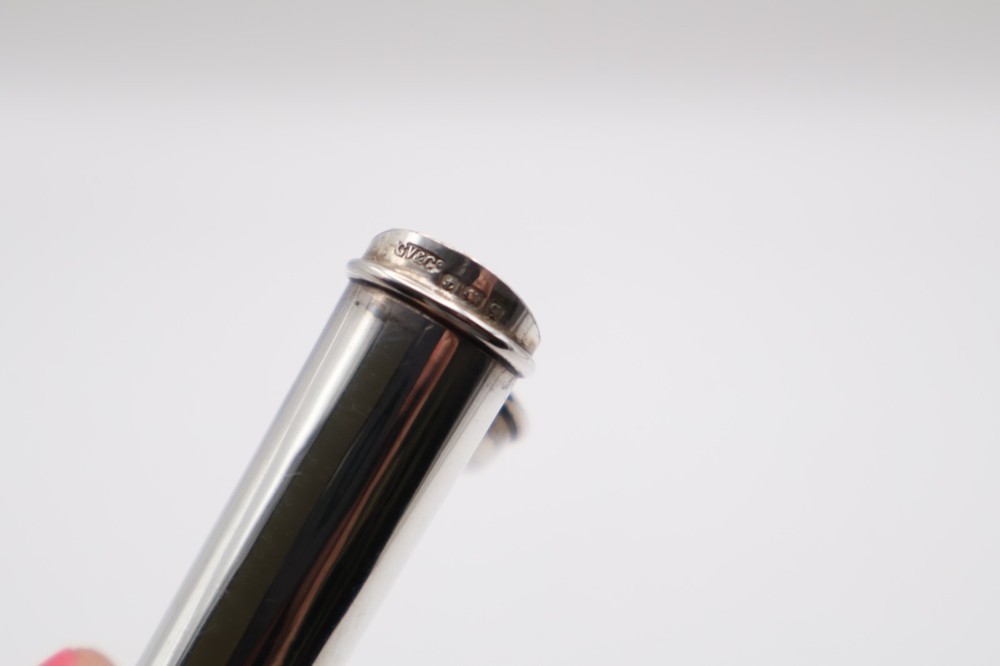 Antique Sterling Silver Plain Cheroot Holder Hallmarked Birmingham 1915