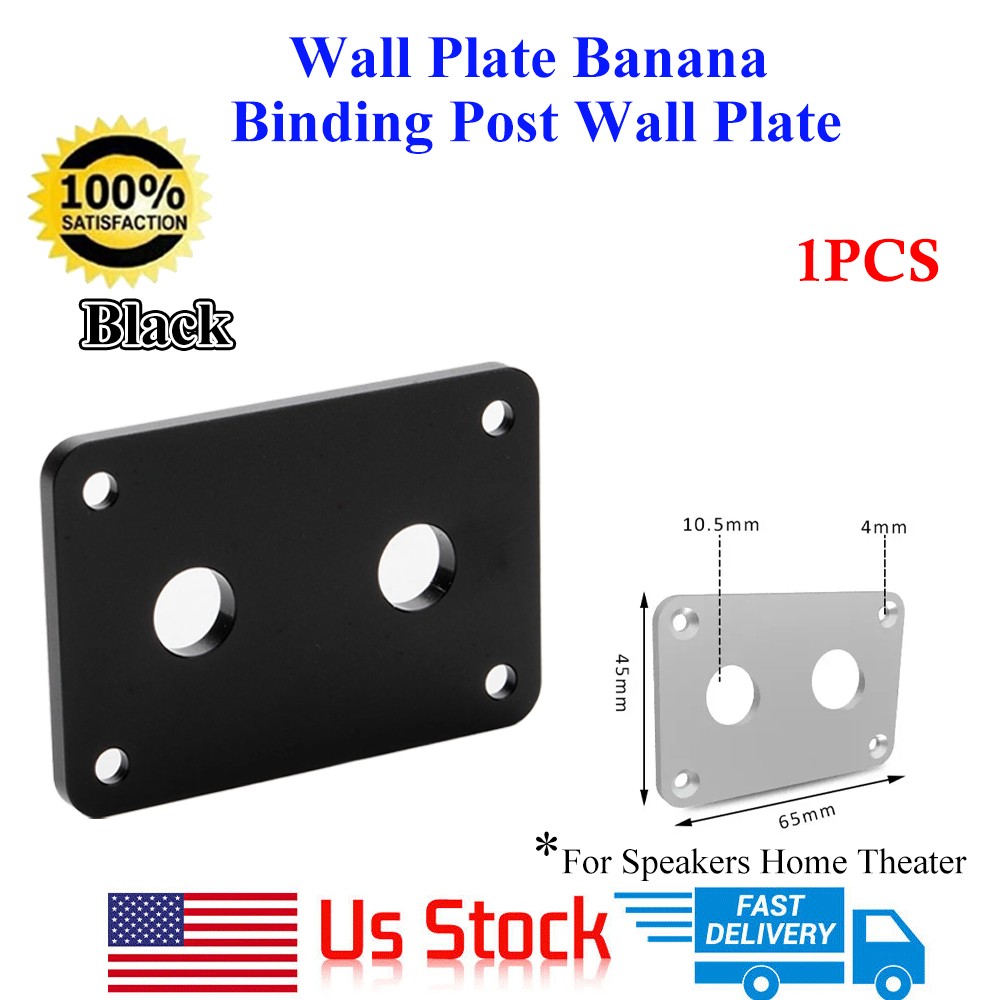 1PC Aluminum Banana Jack Socket Plate Binding Post & Speaker Panel Terminal Box