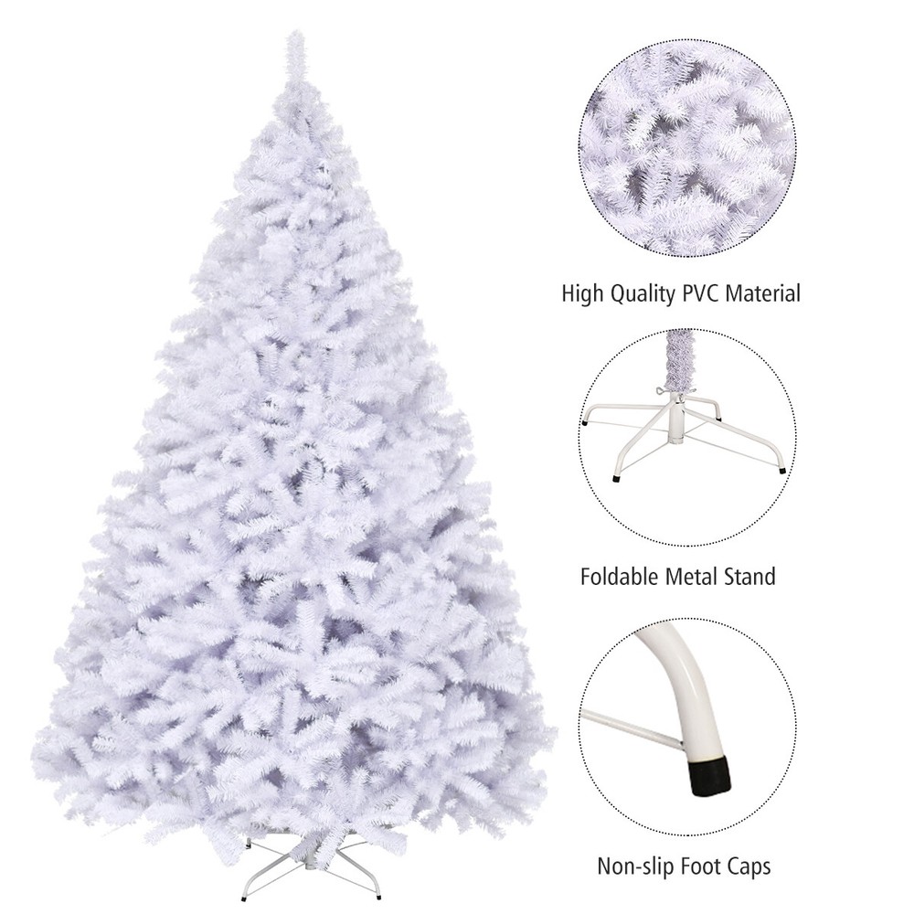 Costway 9Ft Hinged Stand Artificial Christmas Tree Great Pine Tree 2132 Tips