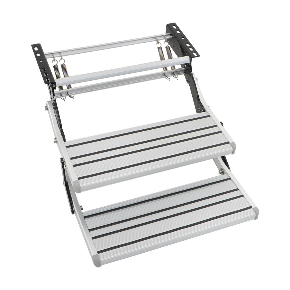 Aluminium Manual Pull Out Retractable Two Step RV Camper Platform Steps Stair