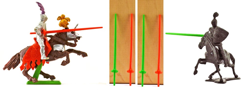 Dulcop 8 Medieval Jousting Lances - 54mm unpainted plastic