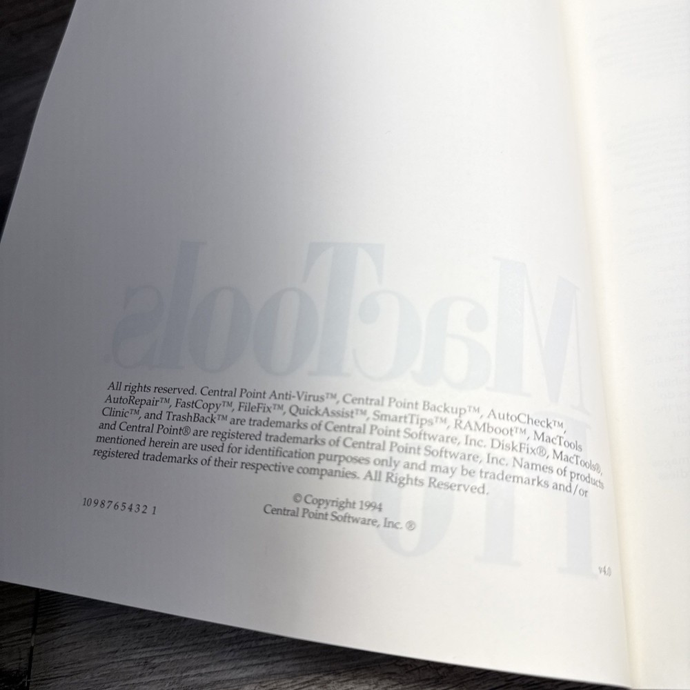 MacTools Pro Version 4 By Central Point Sealed Floppy Disks